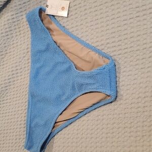 Shade & Shore Light Blue Textured Low Rise Medium Seat Coverage Bottom S…